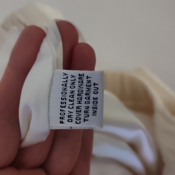 St John Evening By Marie Gray Skirt Rhinestone Sparkly Shiny  Off White Size 4 - Picture 10 of 12